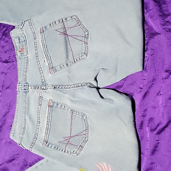 Ab jeans exotic embroidered bird and flowers - Picture 9 of 12